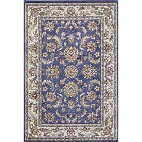 Tapis salon 140x200cm Bleu, écru Oriental