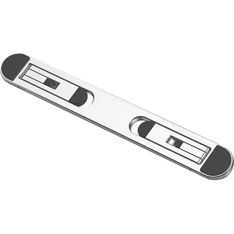 Support pliable pour ordinateur portable avec dissipation de chaleur, invisible, portable, en alliage d'aluminium, réglable, pour bureau, couleur argent. (1/5)