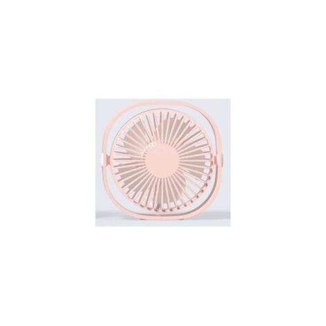 Kleiner, leiser, tragbarer USB-Ventilator (nur USB-Betrieb, kein Akku), kühlend, 3 Geschwindigkeitsstufen, verstellbar, 360° drehbar, für Zuhause, Büro, Schlafzimmer, Pink – Crezuo (1/4)