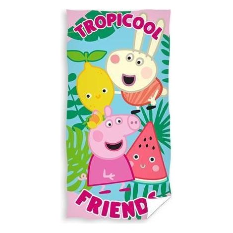 Asciugamano grande per bambini Peppa Pig, ideale per il bagno e la spiaggia, 70 x 140 cm.