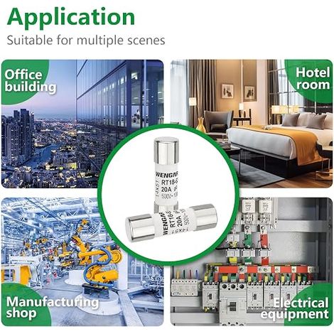 Ceramic Cylindrical Fuses 14 x 51 mm 20A 500V Protection for Industrial and Tertiary Installations (1/4)
