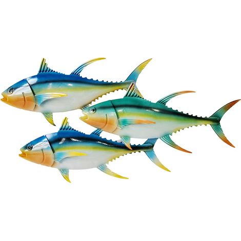 Décoration murale en métal en forme de poisson Décoration aquatique moderne (1/5)