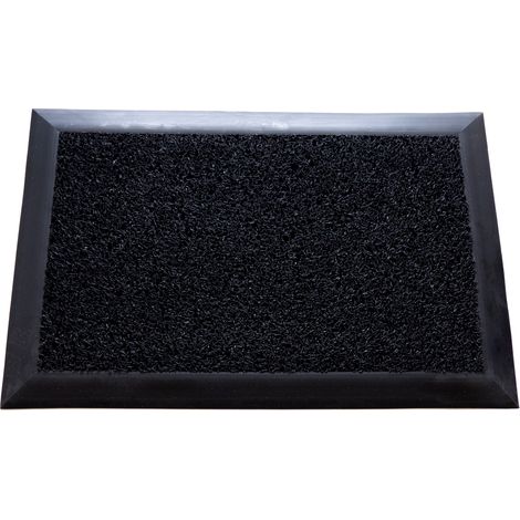Felpudo DESINFECTANTE de vinilo con borde biselado. Color NEGRO. Medidas 68 x 48 cm (1/4)