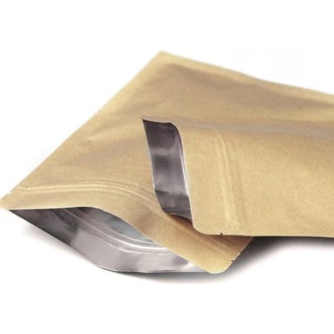Bolsas Kraft Mylar de 8x11 cm con cierre hermético (5,51 mil),100 unidades,8x11 cm