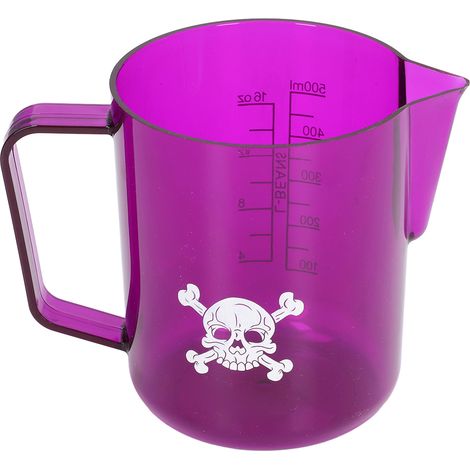 600 ml lila Acryl-Milchkännchen, Milchaufschäum- und Kaffeetasse, transparente Karaffe für Latte Art (1/5)