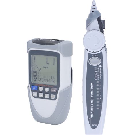 Multifunktionales digitales LCD-POE-Netzwerkkabeltestgerät, Drahtdetektor mit Tasche, Leitungsorter für Techniker, RJ45-Diagnosegerät, Durchgangsprüfer. (1/5)