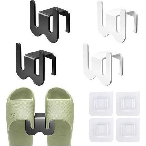 Étagère à Chaussures Murale 4 Pièces - Support de Rangement Suspendu Gain de Place pour Entrée, Salon, Salle de Bain, Balcon et Couloir (1/5)