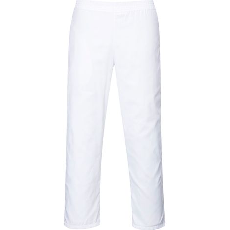Pantalon taille elastiquée blanc L (1/6)