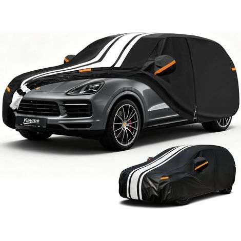 Bâche Voiture SUV Étanche, Housse de Protection Voiture Extérieur Contre Pluie Soleil avec Serviette. Compatible avec Cayenne, GLE, Q7, Grand Cherokee pour 4x4, 485 à 510 cm (1/5)