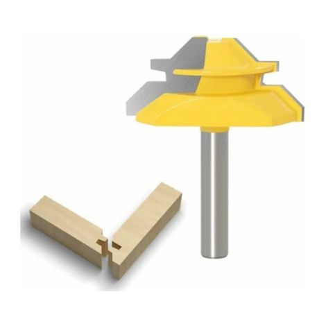 8-mm-45°-Klemmfräser mit Verriegelung, Holzfräser, Nutfräser, Zapfenfräser für Graviermaschinen, Decogeupa-Maschine (1/5)