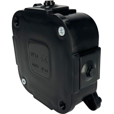 Boîte de dérivation en saillie 88x88x40 mm IP44 400V avec bornier intégré noir VP-74 EDO Technic (1/5)