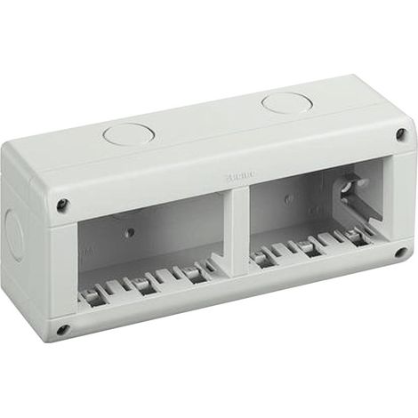 Custodia scatola protettiva per prese e interruttori a muro bticino idrobox matix 25406, grado di protezione ip40, 6 moduli