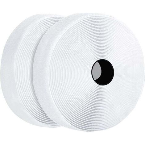 25M Bande Agrippantes Adhésives Rubans Adhésifs Bande Ruban Scratch Autocollant Moustiquaire Hook Loop Rouleau Scratch (1/4)