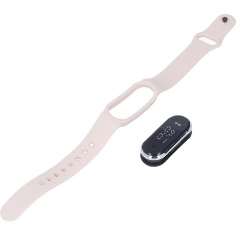 Bracelet anti-moustiques en gel de silice rechargeable USB, à ultrasons, blanc, pour l'extérieur. (1/5)