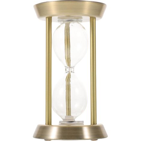 Sablier Décoratif Vintage en Métal Or, Remplissable, 10 Cm, pour Décoration Maison et Bureau Élégant, Cadeau Créatif et Original