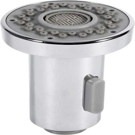 Boquilla rociadora extraíble para grifo de cocina de 1/2 pulgada, acabado cromado, repuesto estándar, manguera retráctil, paquete de 1 pieza (1/5)
