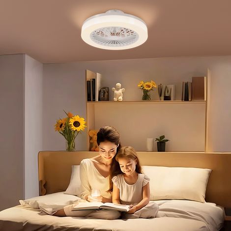 Ventilateur de plafond avec éclairage LED. 6 vitesses. Télécommande. Blanc. (1/5)