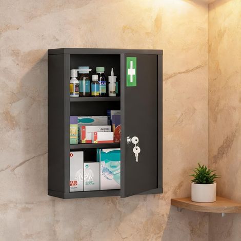 Meuble de salle de bain en kaltgewalzter acier 40 x 15 x 53,5 cm (1/5)