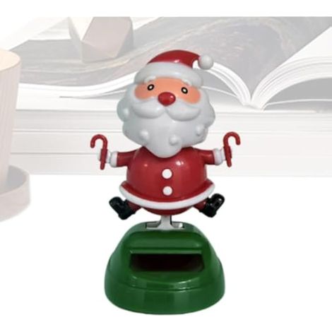 Figurines Solaires pour Tableau de Bord Père Noël Secouant la Tête pour (1/5)