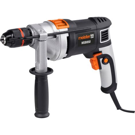 Meister Schlagbohrmaschine 850 W, MSB850 - Schnellspannbohrfutter - Drehzahl-Vorwahl - Zusatzhandgriff & Tiefenanschlag