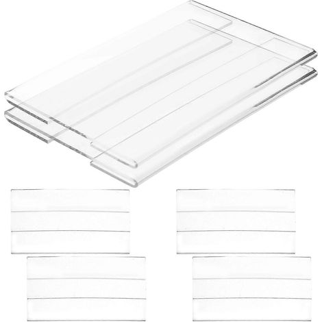 Présentoirs en acrylique, signalétique, présentoirs pour produits de supermarché, antidérapants, lot de 6 (1/5)