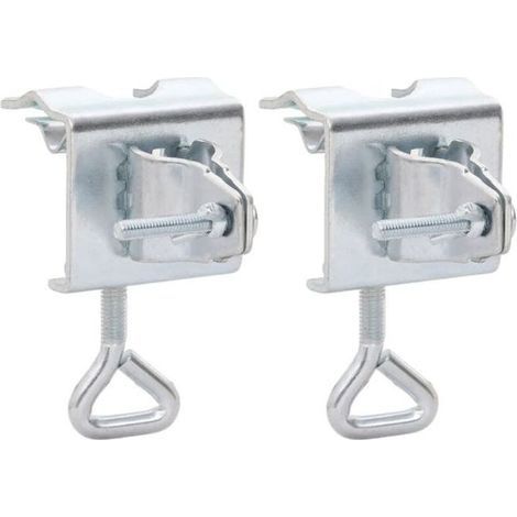 "SALE 2025'"Pinces à parasol pour balcon - Lot de 2 - 32 mm acier chill984805 (1/5)