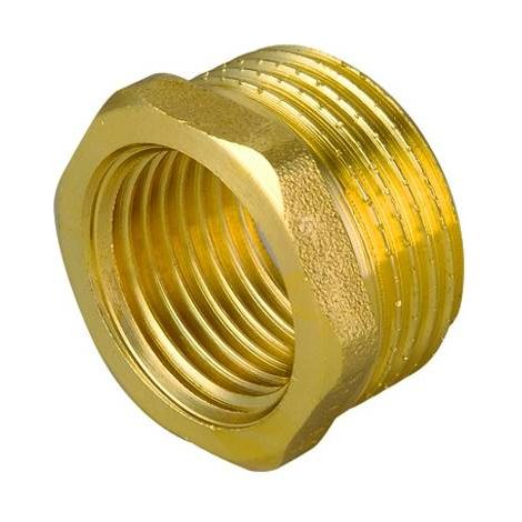 MF-Reduzierstück aus gelbem Messing Abmessungen: 1 1/2" x 3/4"