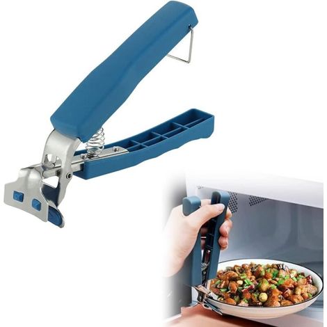 Pinzas para horno, pinzas gastronómicas, pinzas de acero inoxidable resistentes al calor para cuencos, platos, sartenes y accesorios de cocina. (1/5)