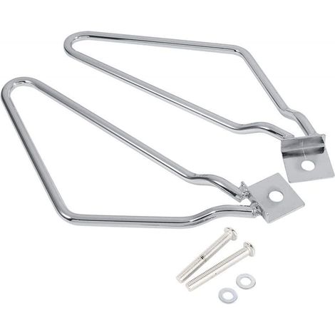 2 Motorrad-Satteltaschen-Befestigungshalterungen, silber (1/5)