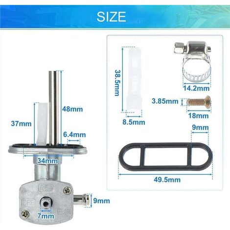 Robinet Essence Et Levier Pour ATV Grizzly 350 660 Bruin YFM350 YFM660 Remplacement 5KM-24500-10-00