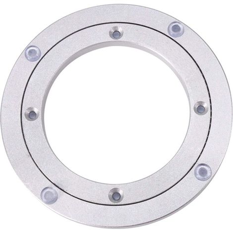 (6"xH8,5 mm) Roulement de Table, diamètre intérieur 8,9 cm, diamètre extérieur 14 cm, Plaque de roulement rotative, Plateau Tournant Alliage D'aluminium, pour décorations de gâteaux de Restaurant (1/5)