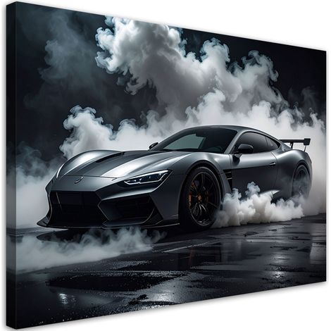 Stampe su Tela, Auto sportiva grigia, 100x70 (1/5)