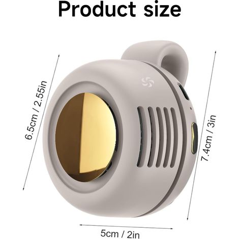 Ventilateur portable sans pales à clip avec 3 vitesses de vent - Petit ventilateur mains libres, parfait pour se rafraîchir en été (1/4)