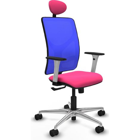 Sedia da ufficio piqueras y crespo Motilla rosa rete similpelle (1/2)