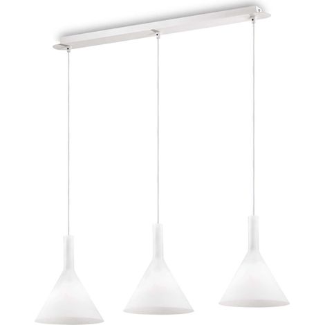 Ideal Lux Cocktail - 3 Licht hängende Deckenpendelleuchte Weiß, E14