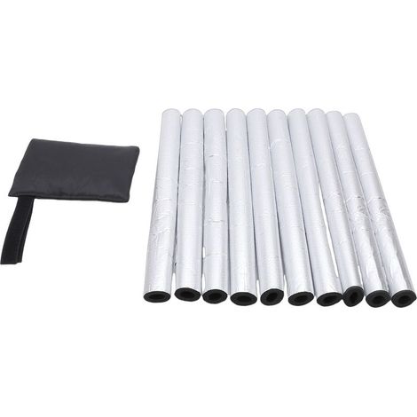 Lot de 10 manchons isolants adhésifs antigel en mousse épaisse pour tuyaux de chauffage solaire extérieur (CVC) (1/5)