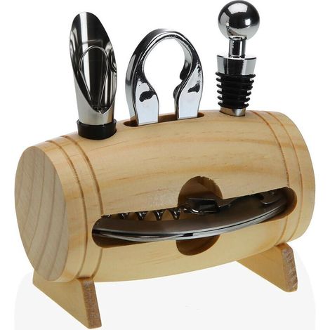 Versa Set Vino a Forma di Barile H 15 Cm 7 x 13,5 Cm Acciaio (1/2)