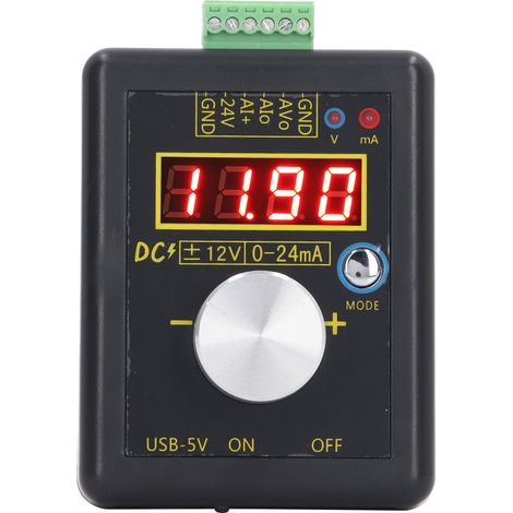 Générateur de signaux analogiques de tension et de courant, calibrateur de processus portable, 0 à 24 mA (1/5)