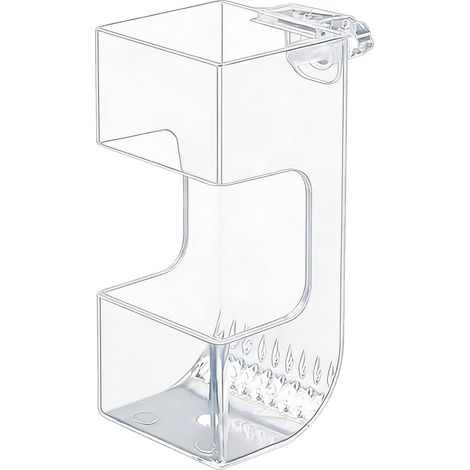 Mangiatoia per acquario, contenitore trasparente per alimenti, ciotola dispenser per cibo per pesci a prova di fuoriuscite, per acquario, gamberetti, pesci Betta (1/3)