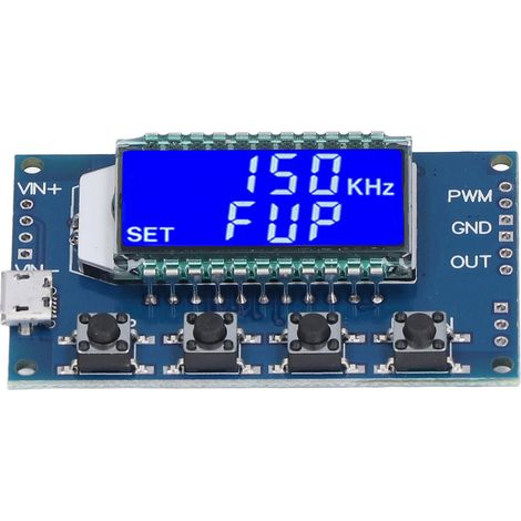 Module générateur de signaux rectangulaires carrés à impulsions PWM avec écran LCD et fréquence réglable (1/5)