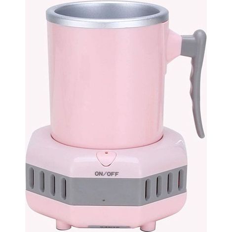 Mini macchina per cubetti di ghiaccio con funzione di raffreddamento, piccola e portatile, produce ghiaccio velocemente in 15 minuti per casa, campeggio, feste in auto (rosa) (1/5)
