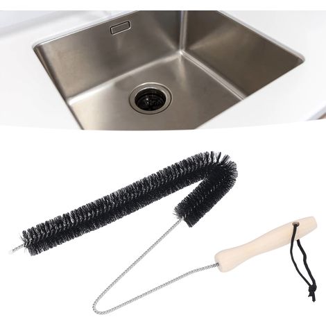 Flexible Reinigungsbürste für Rohre und Kanäle – Griff aus Verbundholz und 27 cm langer Edelstahldraht – multifunktional für Wäschetrockner, Kühlschränke und Haushaltsgeräte (1/5)