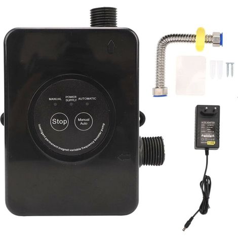 Pompe de surpression d'eau automatique 100 W Contrôleur automatique DC 24 V 32 l/min pour robinet douche maison cuisine murale (1/5)