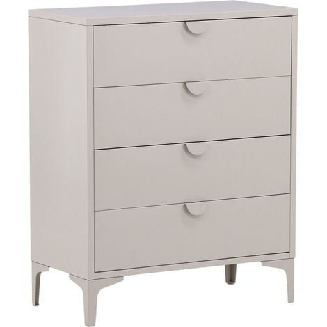 Commode 4 Tiroirs "Piring" 98cm Beige (1/5)