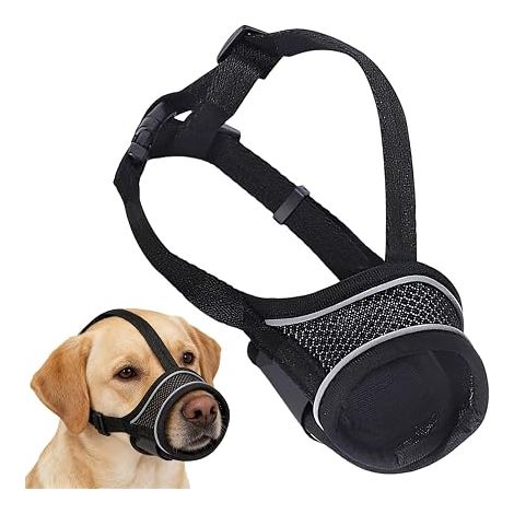 Museliere Petit Chien, Museliere Anti Aboiement, Museau Nylon Souple et Respirant, Réglable pour Entraînement et Sécurité, Protection contre Morsures, Accessoire pour Animaux, Taille S, Noir (1/5)