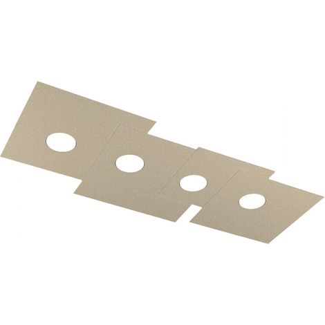 Plafonnier Rectangulaire Toplight 4 Lumières Plate Avec Culot Gx53, Structure Couleur Sable, Design Moderne 86X37X3Cm (1/5)
