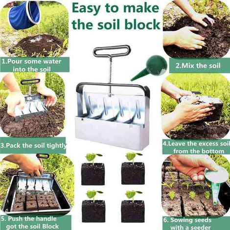 1 set Color: Silver Material: Steel Manual earth block maker Miniature earth retention kit 2 (1/5)