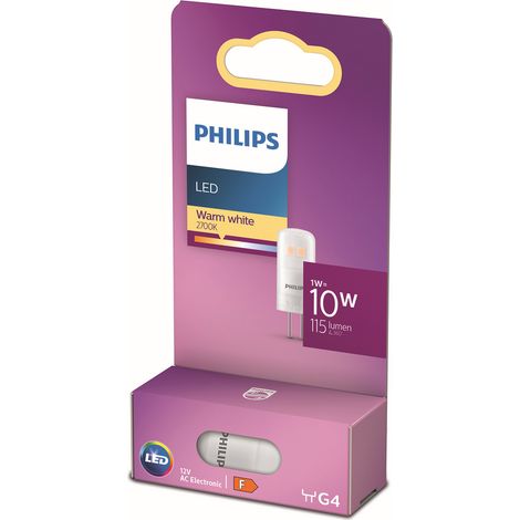 Lámpara Philips g4 1W 12V LED blanco cálido