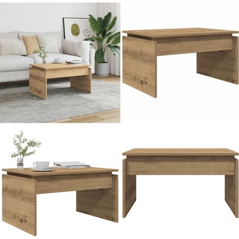 vidaXL Couchtisch Artisan-Eiche 68x50x38 cm Holzwerkstoff (1/5)