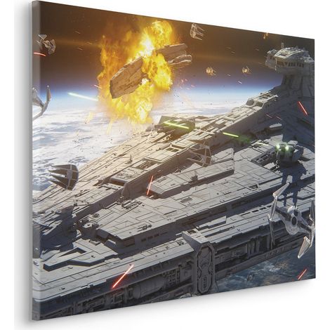Komar Canvasbild Star Wars The Mandalorian Space Fight - 60 x 90 cm - Bild auf Keilrahmen (1/2)
